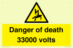 Danger of death 33000 volts